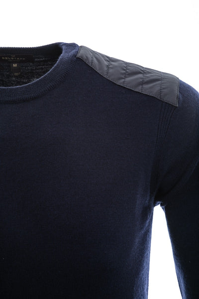 Belstaff Kerrigan Knitwear in Washed Navy Shoulder