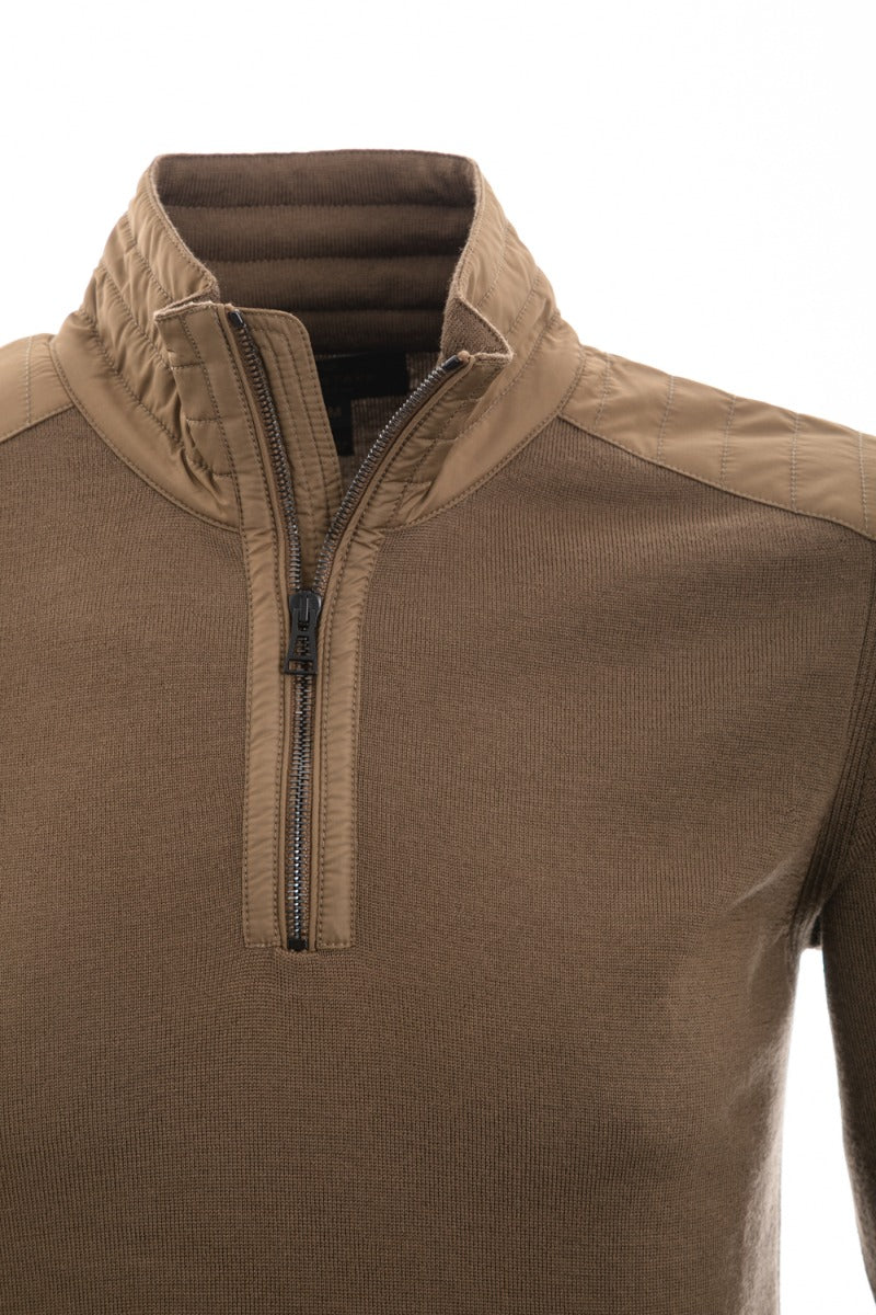 Belstaff Kilmington Knitwear in Earth Open Neck