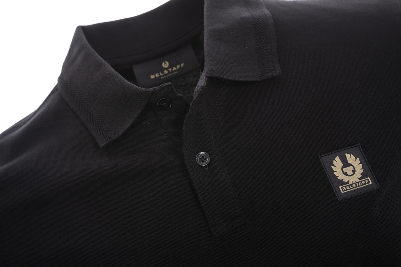 Belstaff Long Sleeve Polo Shirt in Black Belstaff Norton Barrie