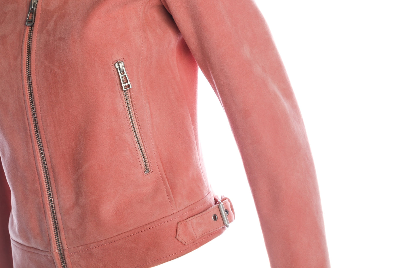 Belstaff New Mollison Ladies Leather Jacket in Bisque Pink