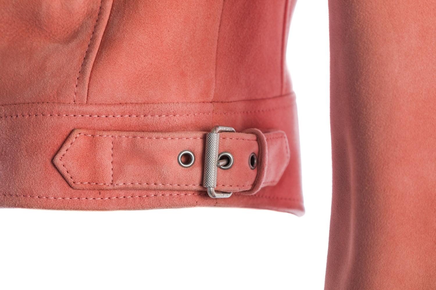 Belstaff New Mollison Ladies Leather Jacket in Bisque Pink I