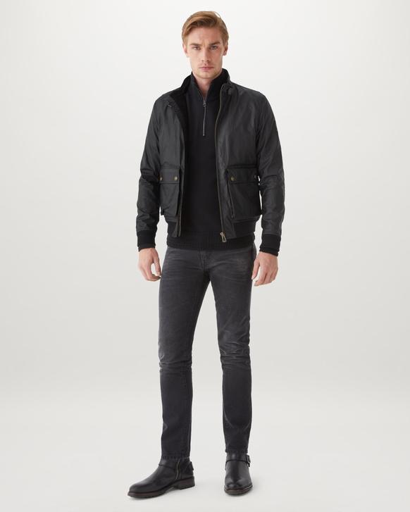 Belstaff Scouter Bomber Jacket in Black Belstaff Norton Barrie