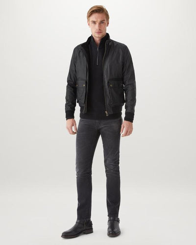 Belstaff Scouter Bomber Jacket in Black Model 3