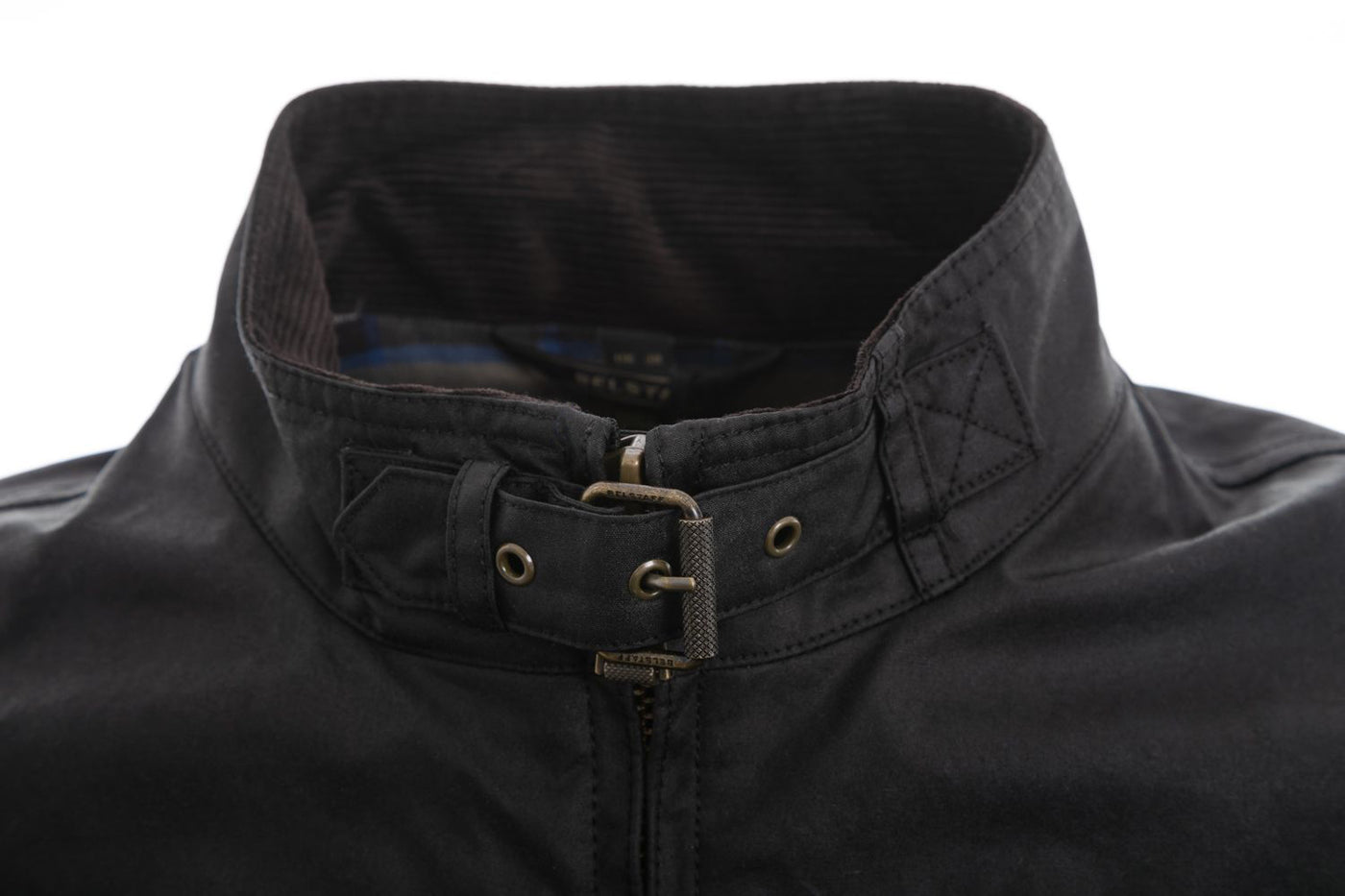 Belstaff Scouter Bomber Jacket in Black Throat Latch