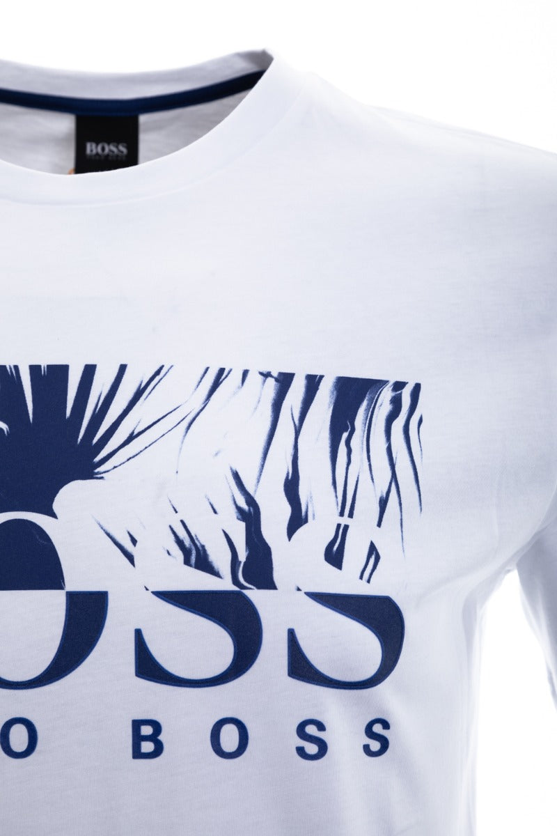 BOSS Teally T Shirt in White Chest