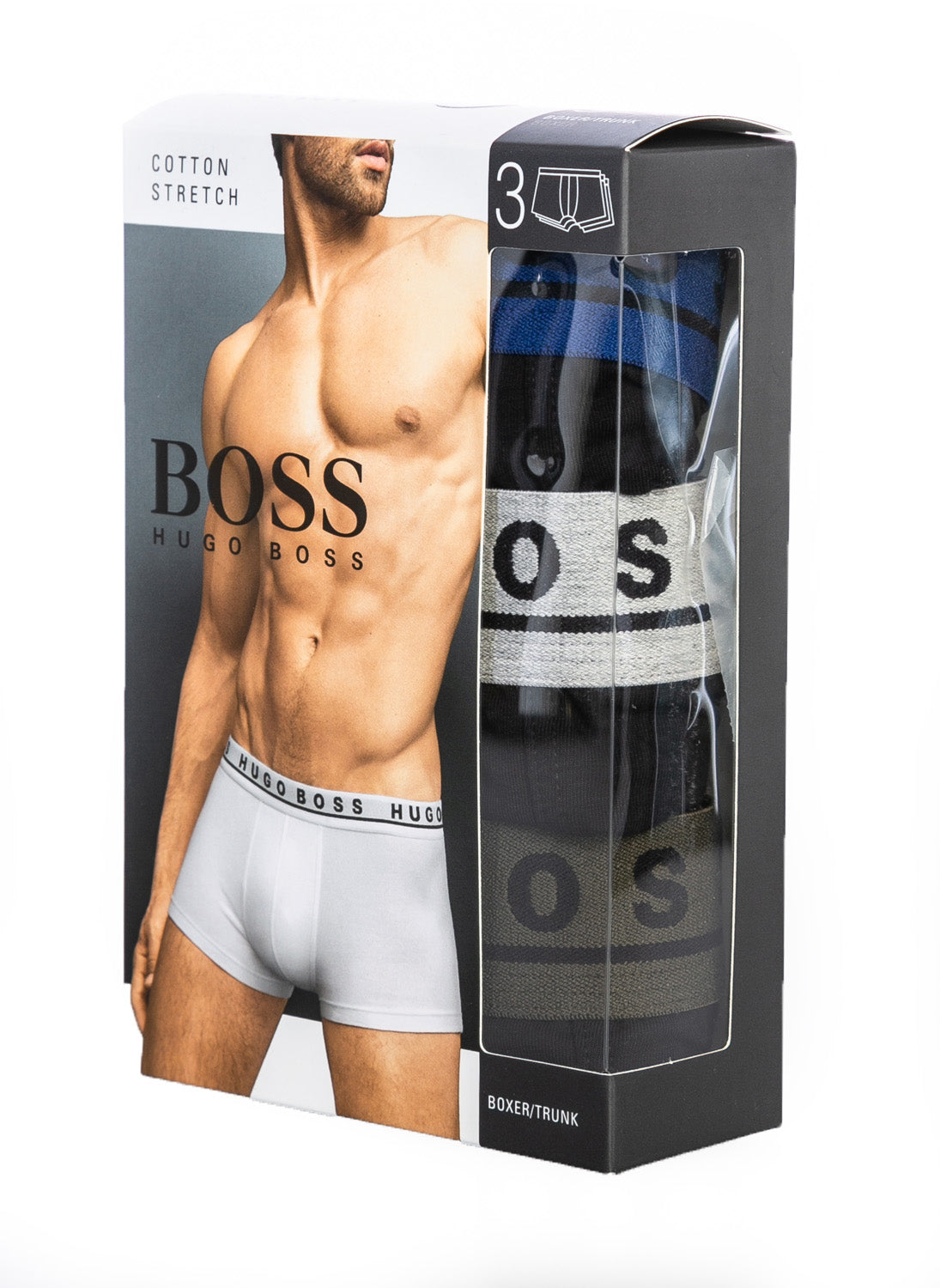 BOSS 3 Pack Trunk Underwear in Black