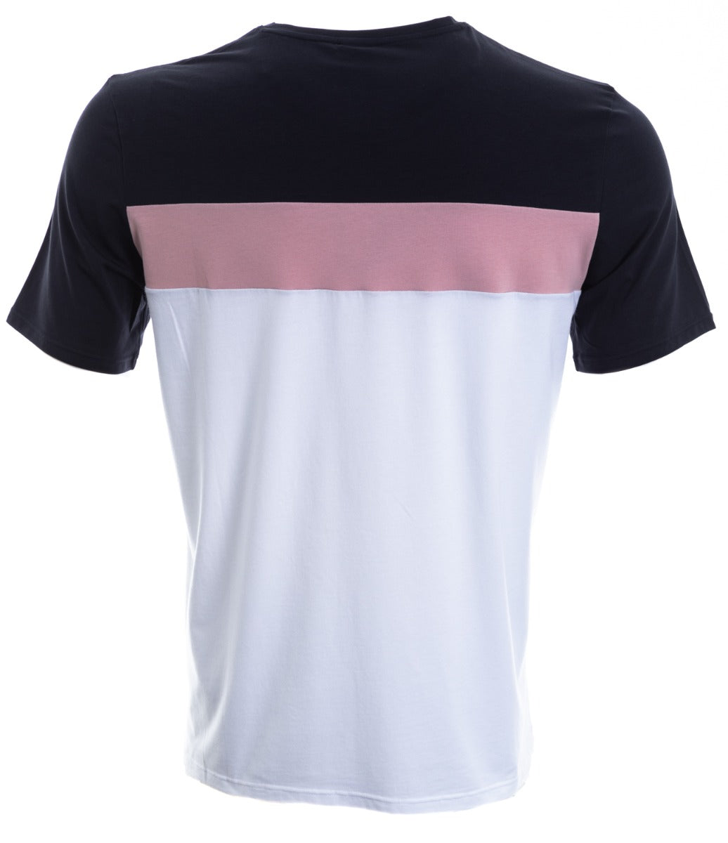 BOSS Balance T Shirt in Navy, Pink & White Back
