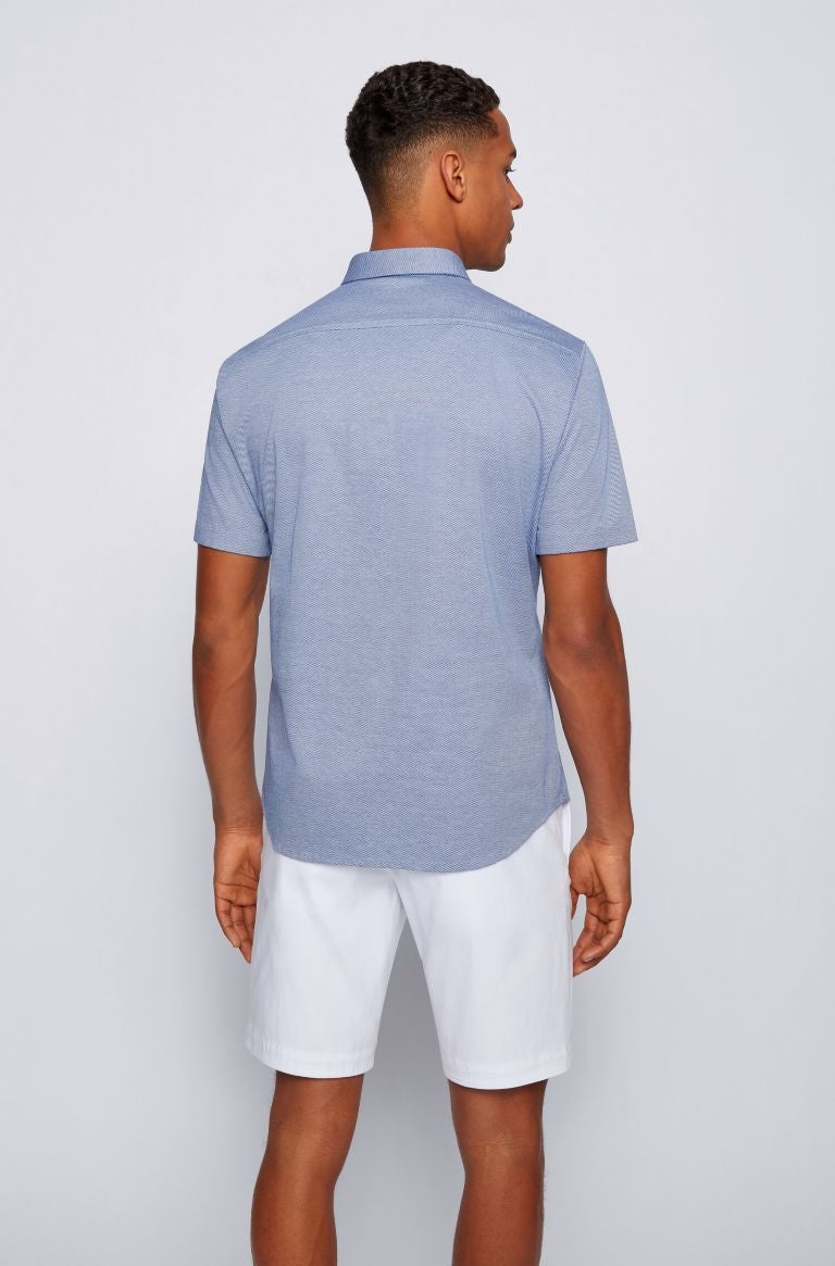 BOSS Biadia_R Short Sleeve Shirt in Bright Blue