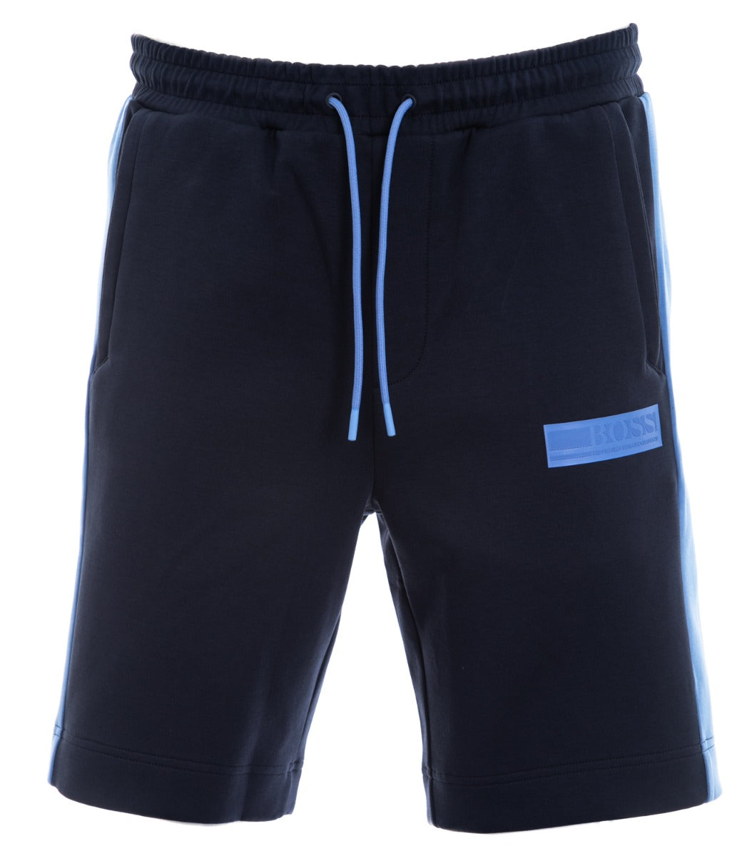 BOSS Headlo Batch Sweat Short in Navy