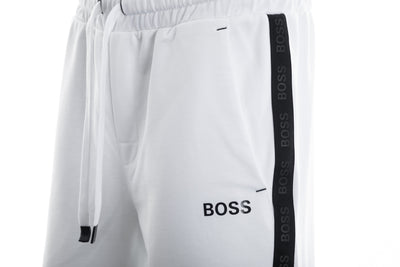 BOSS Heritage Short Sweat Short in White Logo