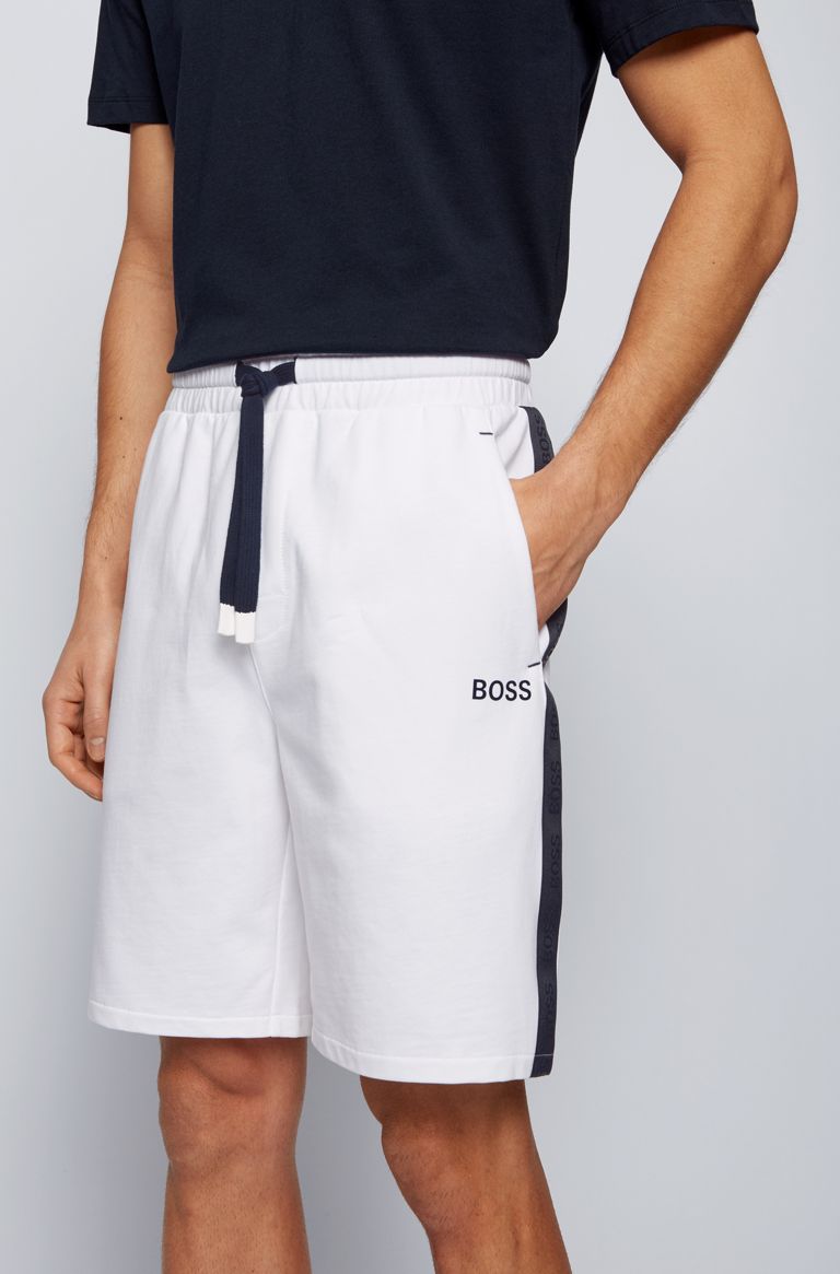 BOSS Heritage Short Sweat Short in White Model 3 