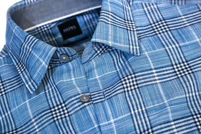 BOSS Lukas_53F Shirt in Blue Check
