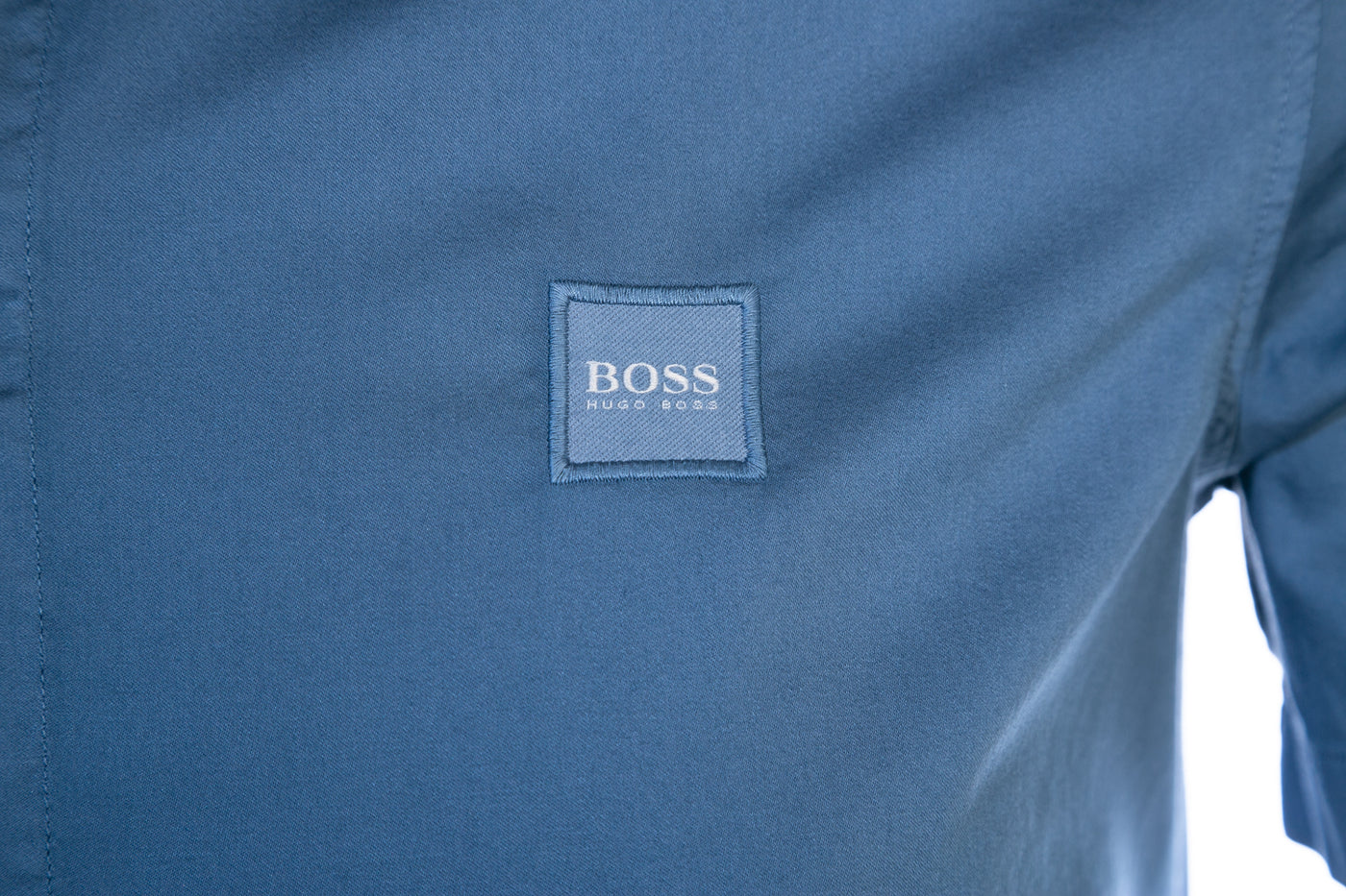 BOSS Magneton 1 Short Short Sleeve Shirt in Mid Blue