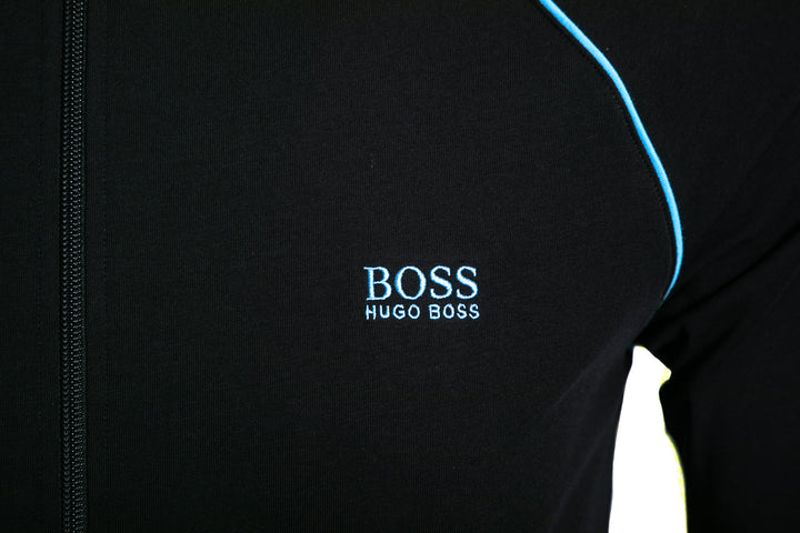BOSS Mix & Match Jacket Z Sweatshirt in Black & Sky Blue