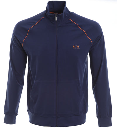 BOSS Mix & Match Jacket Z Hooded Sweatshirt in Blue & Orange