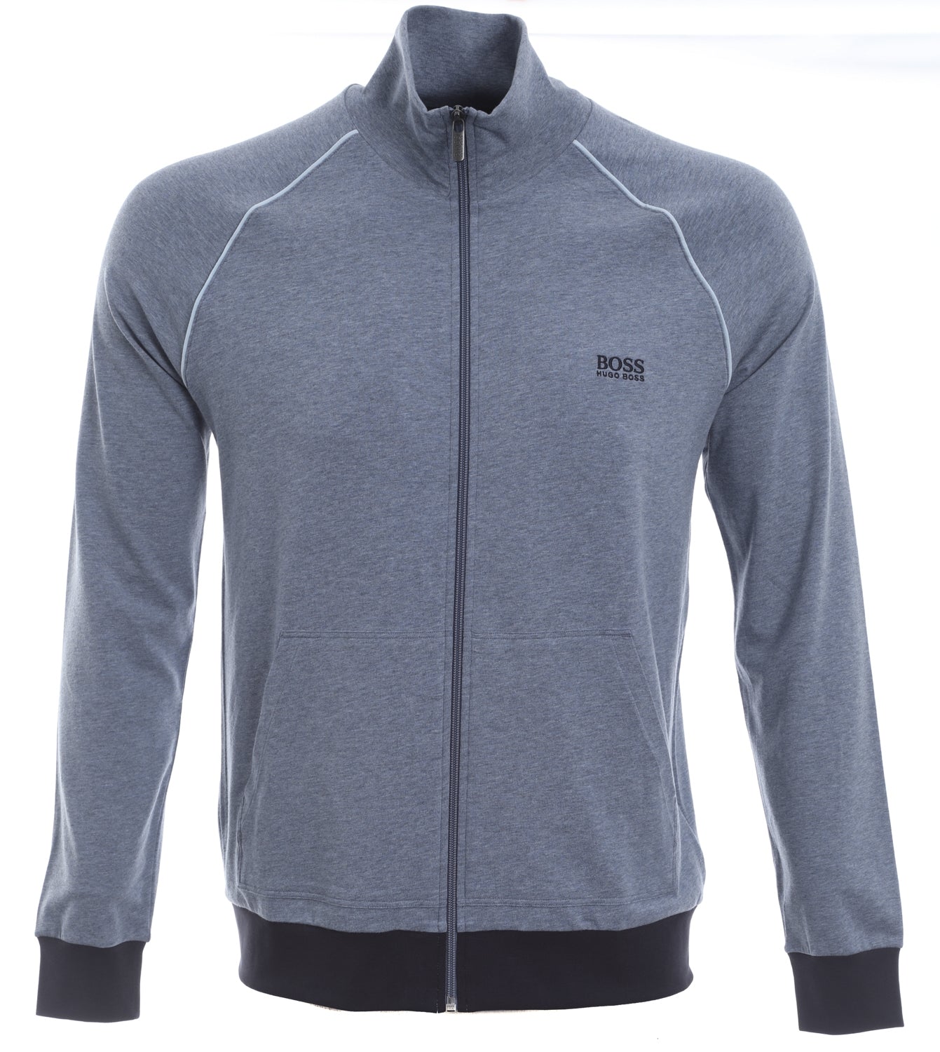 BOSS Mix & Match Jacket Z Sweat Top in Sky Blue Marle