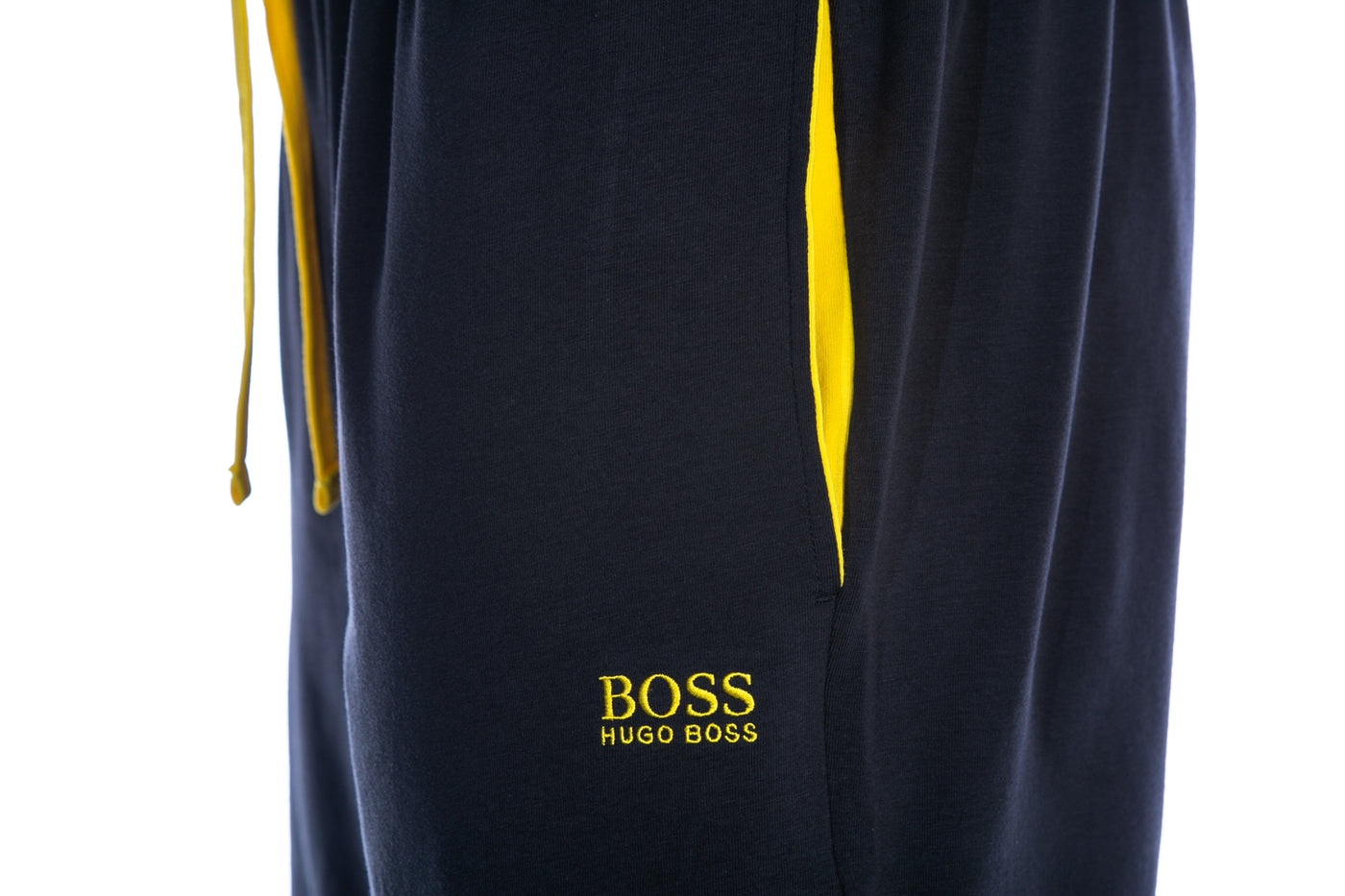 BOSS Mix & Match Sweat Short in Navy & Yellow