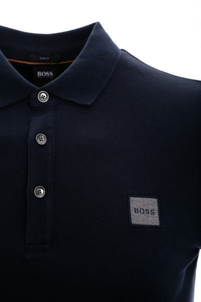 BOSS Passenger 1 Polo Shirt in Navy Shoulder
