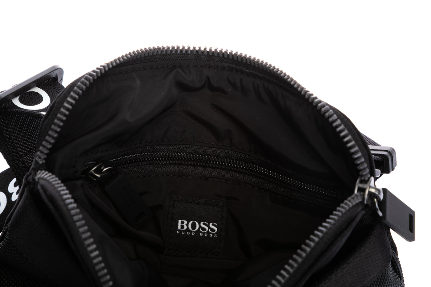 BOSS Pixel BW_S Zip Env Bag in Black