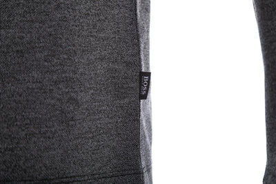 BOSS Pleins 15 Long Sleeve Polo Shirt in Black Tag