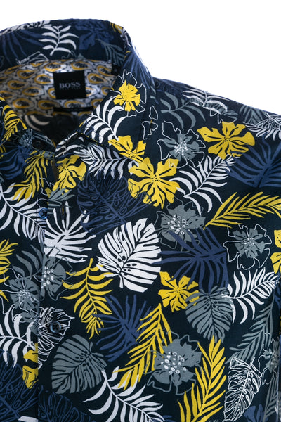 BOSS Rash Short Sleeve Shirt in Navy Floral