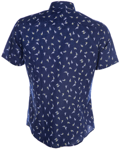 BOSS Ronn_F Short Sleeve Shirt in Navy