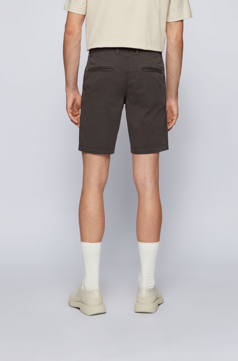 BOSS Schino-Slim-Shorts 2 Short in Charcoal Model 2 