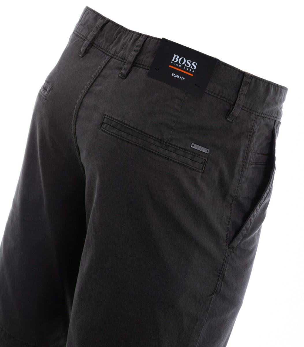 BOSS Schino-Slim-Shorts 2 Short in Charcoal Side