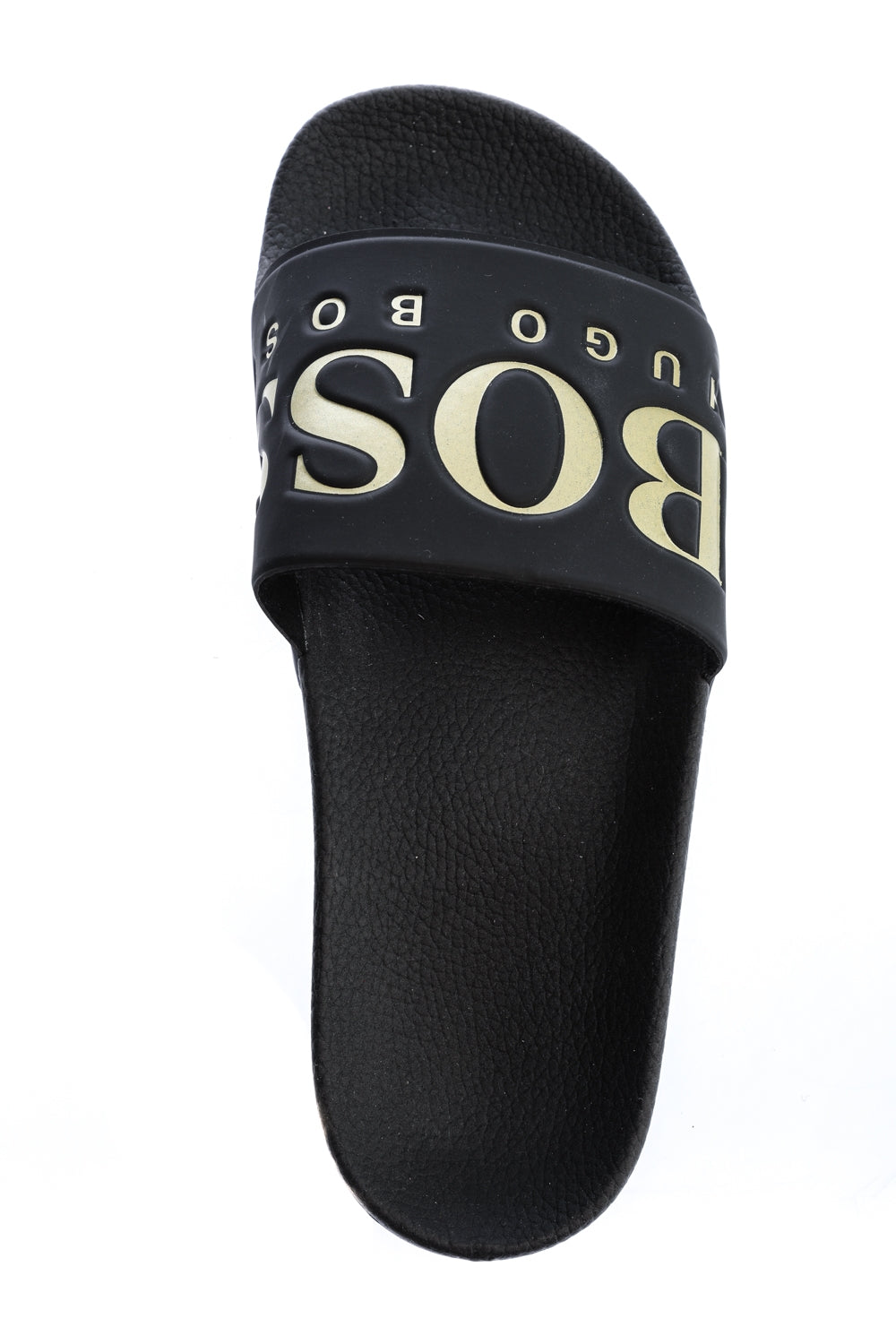 BOSS Solar Slid Logo Slides in Black Gold