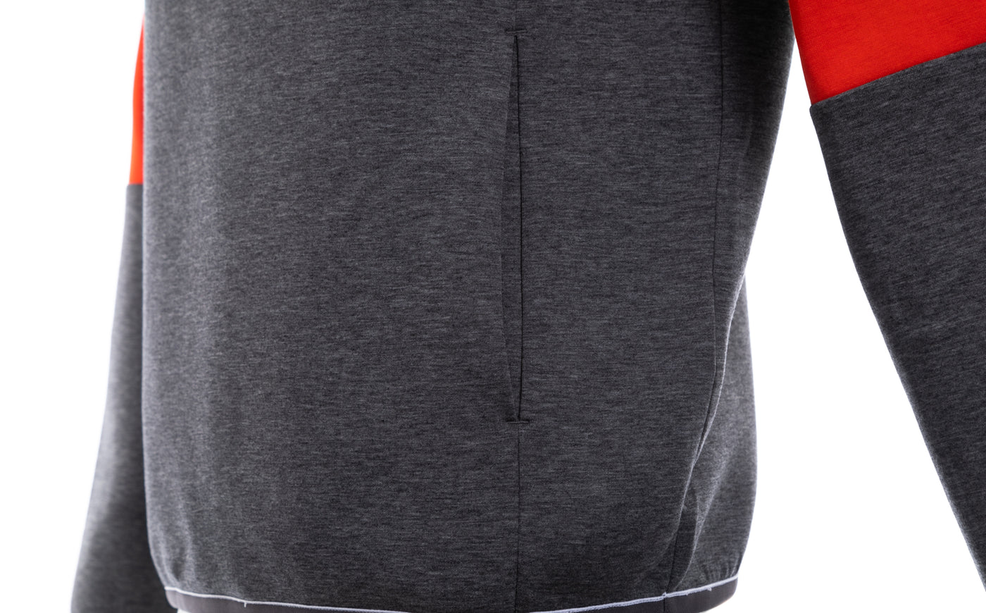 BOSS Sweat 1 Sweat Top in Grey & Orange Pocket