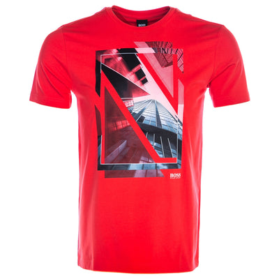 BOSS Tee 11 T Shirt in Bright Red