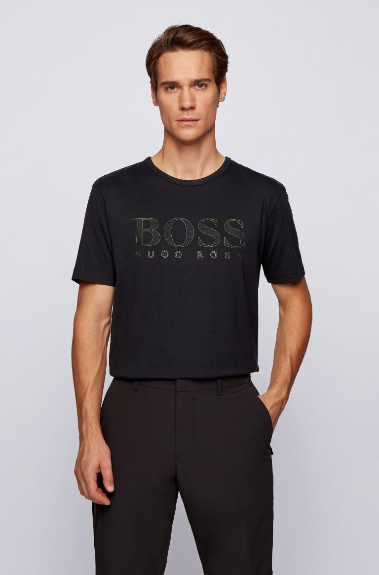 BOSS Tee Gold 3 T Shirt in Black I BOSS I Norton Barrie