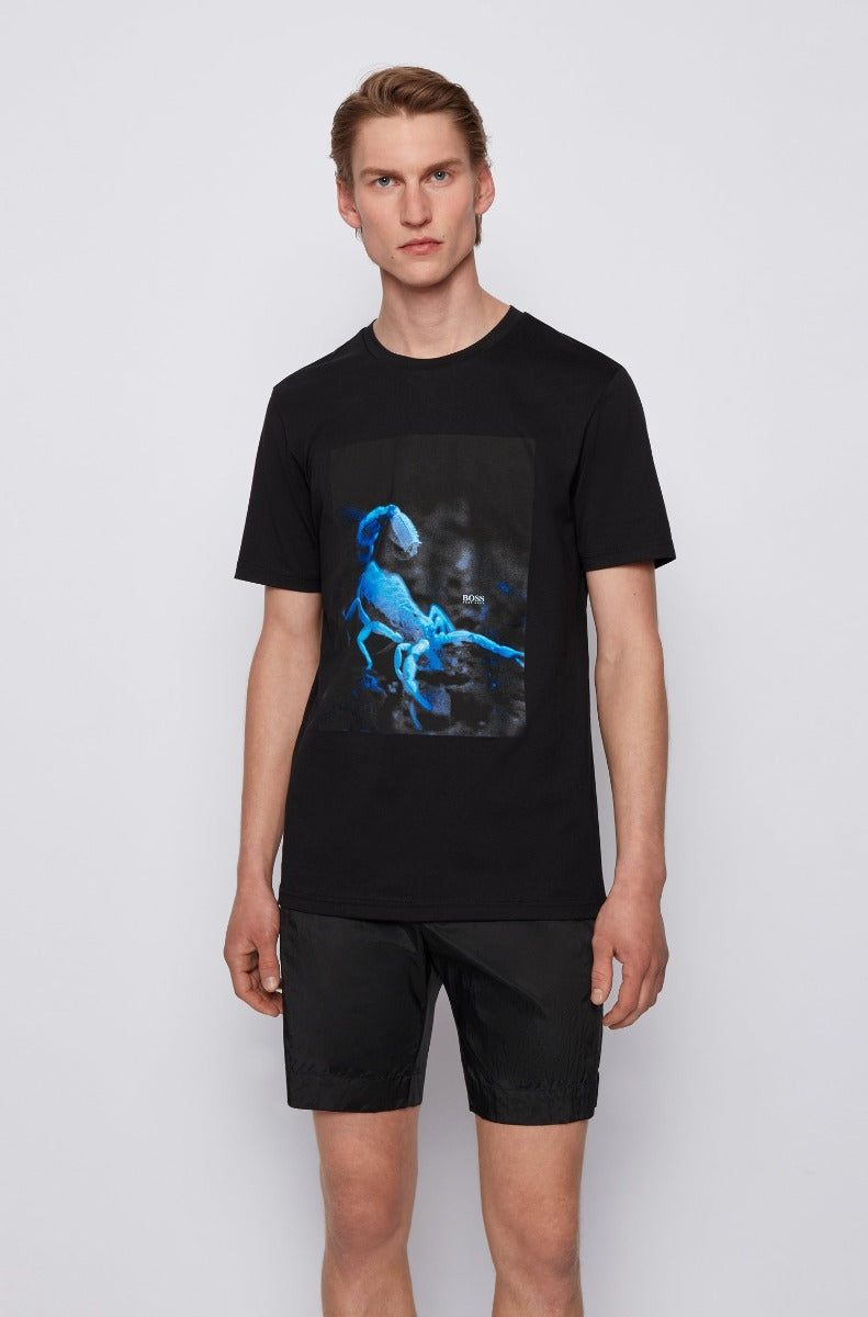 BOSS Terisk T Shirt in Black 003 Model 1 