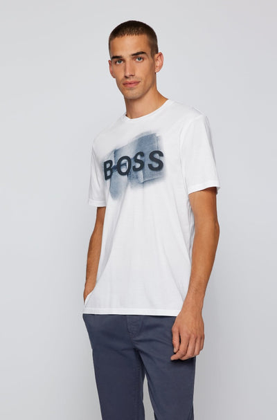 BOSS Tlogo T-Shirt in White Model 1