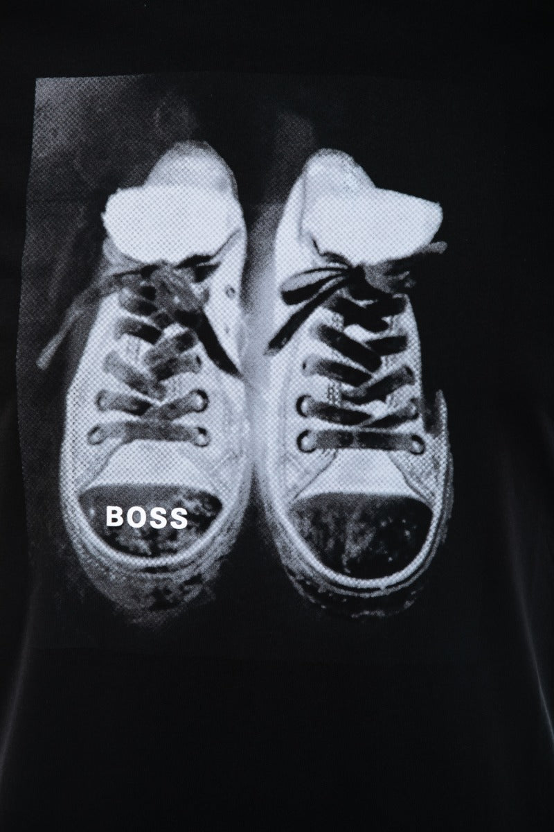BOSS Tninetees T-Shirt in Black Print