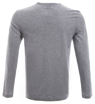 BOSS Togn Curved Long Sleeve T-Shirt in Pastel Grey