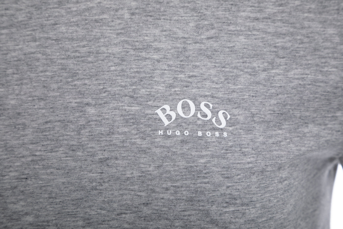 BOSS Togn Curved Long Sleeve T-Shirt in Pastel Grey
