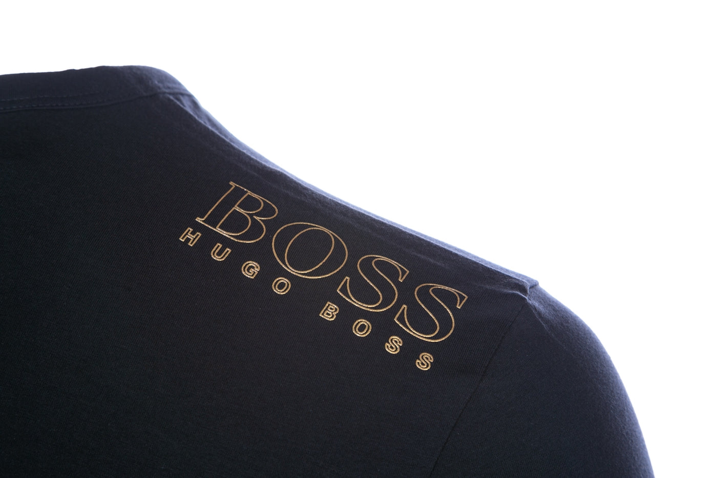 BOSS Togn Long Sleeve T Shirt in Navy & Gold