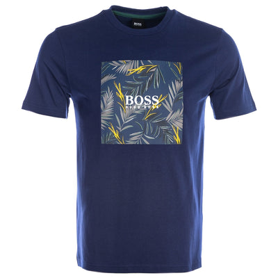 BOSS Troaar 5 T Shirt in Blue Palm