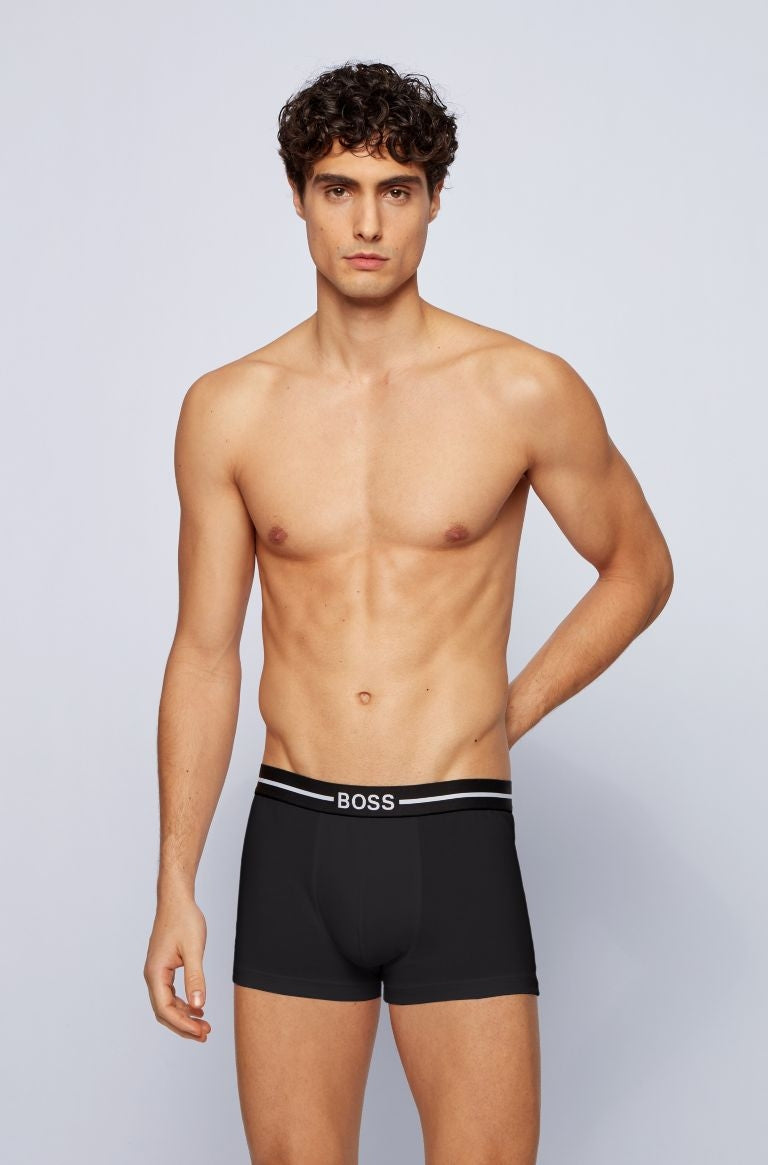 BOSS Trunk 3 Pack Organic Underwear in Black, Khaki & Black