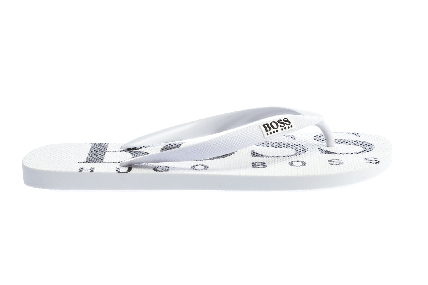 BOSS Wave Thong Flip Flop in White & Black I BOSS I Norton Barrie