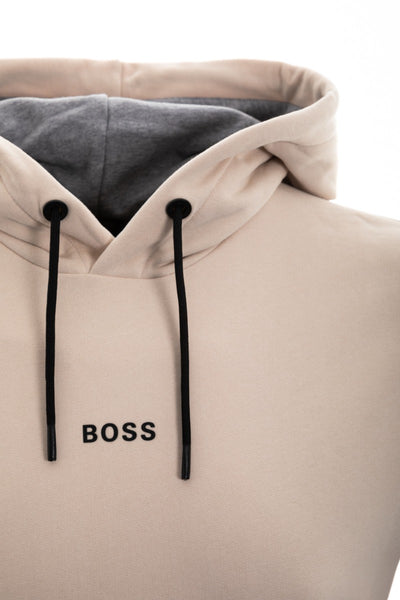 BOSS Weedo 1 Sweat Top in Open White Shoulder