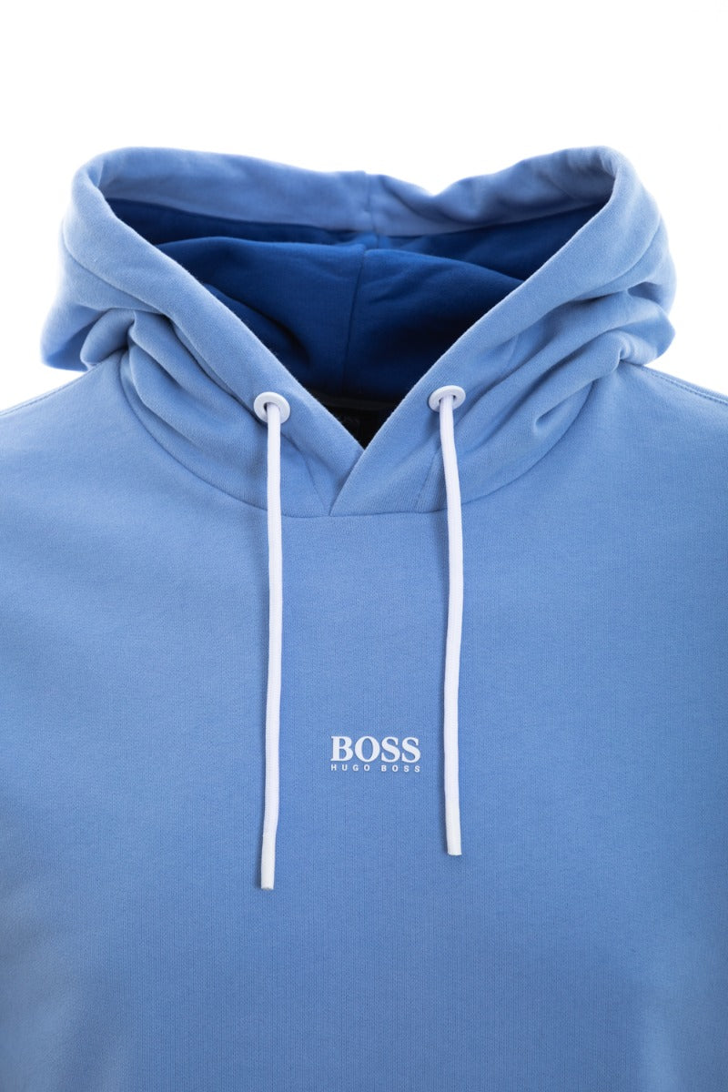 BOSS Weedo 2 Sweat Top in Baby Blue Front