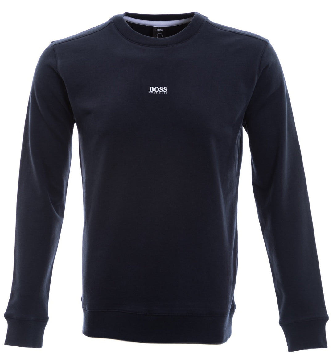 Boss weevo centre logo sweatshirt outlet