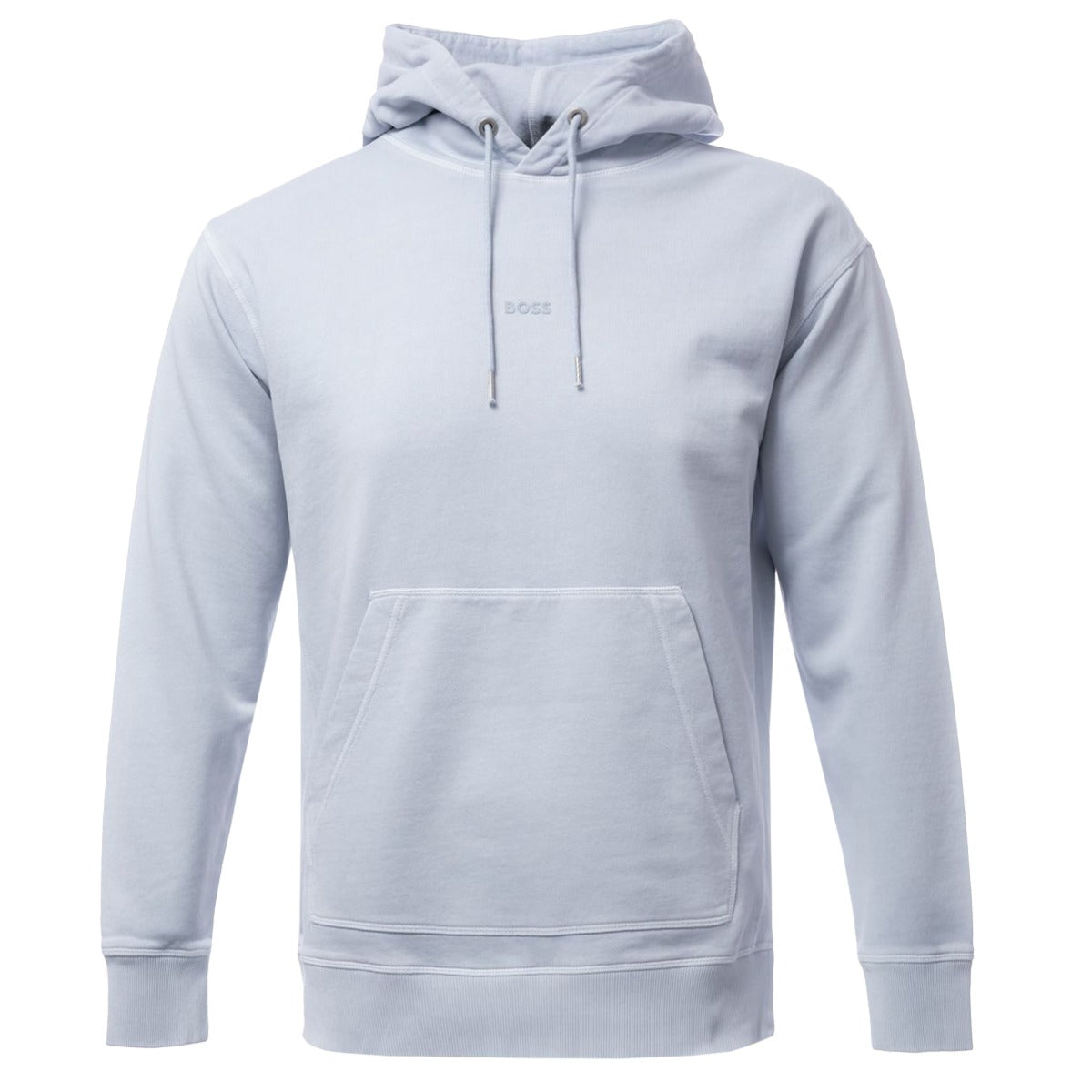 BOSS Wefade Hoody Sweat Top in Baby Blue