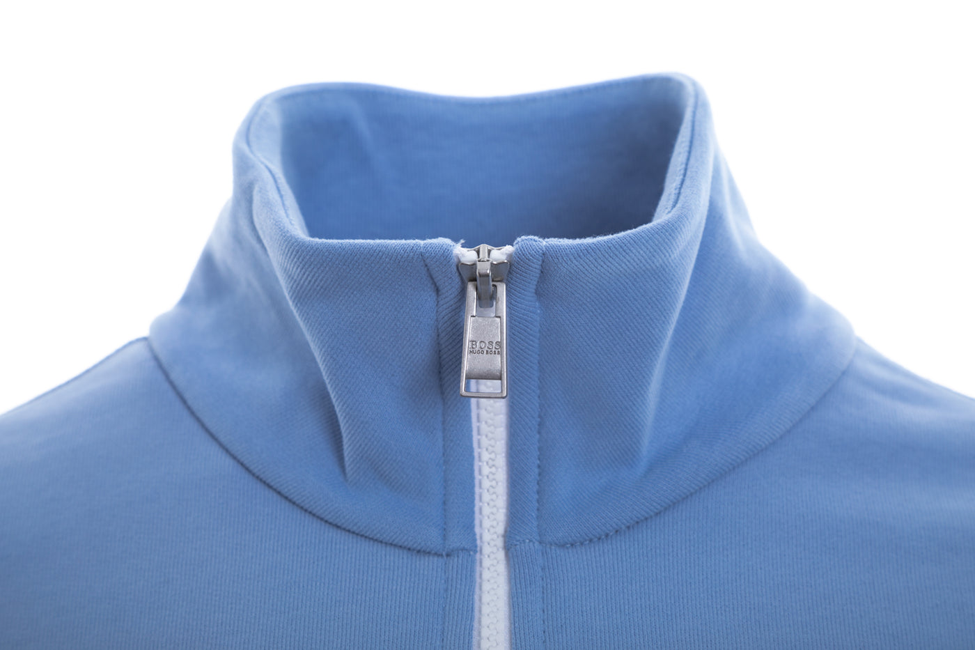 BOSS Zapper 2 Sweat Top in Baby Blue Collar