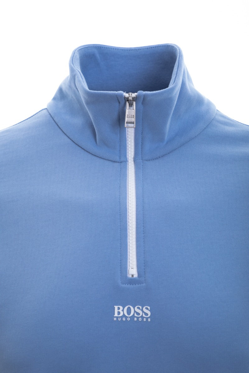 BOSS Zapper 2 Sweat Top in Baby Blue Zip