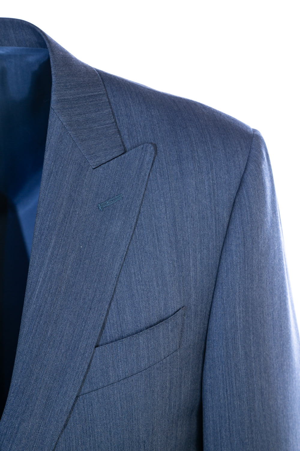 Canali Peak Lapel Suit in Sky Blue Lapel