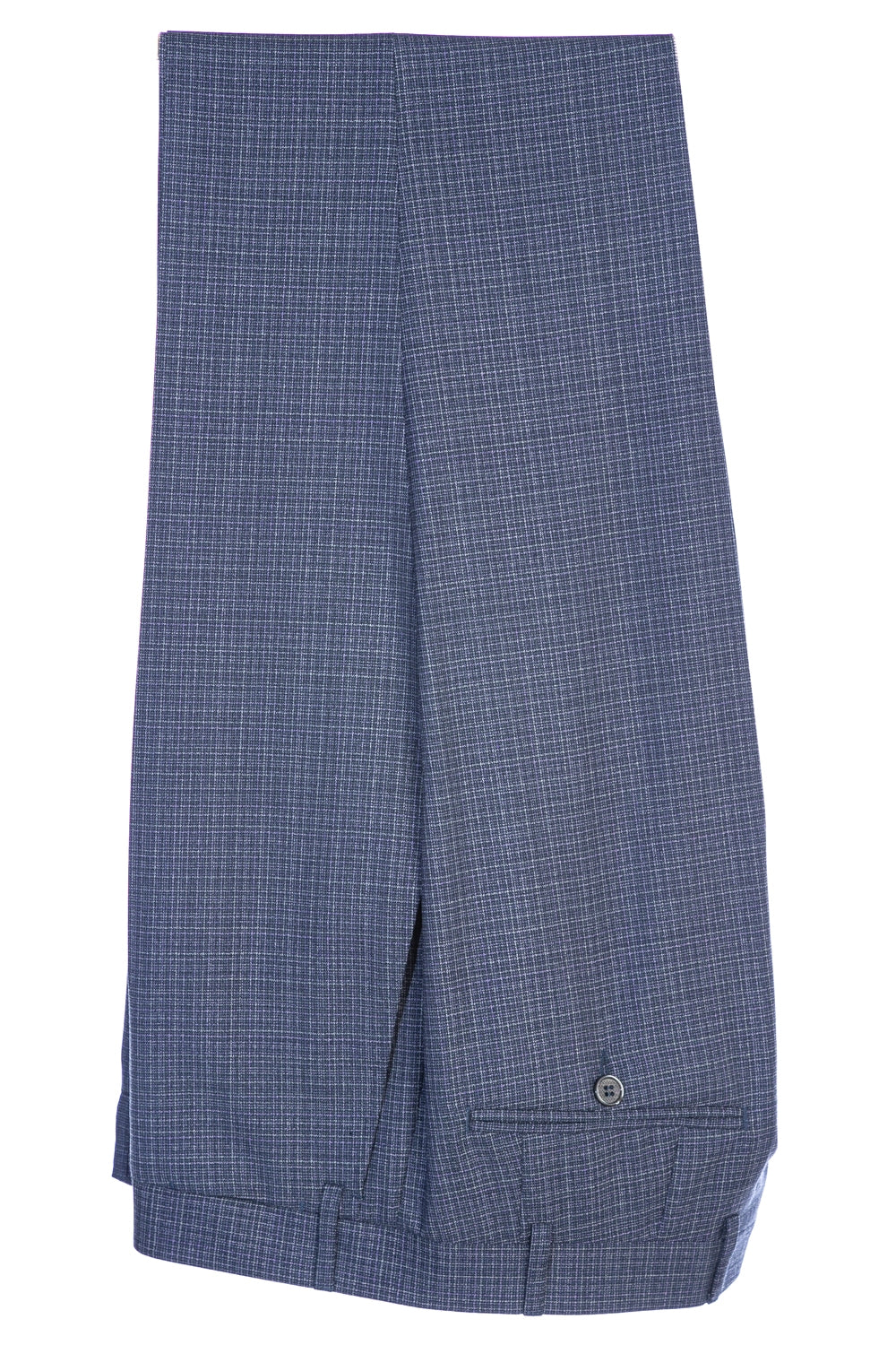 Canali Weave With Notch Lapel Suit in Blue Trouser