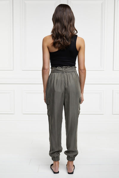 Holland Cooper Cupro Cargo Pant in Khaki Model Back